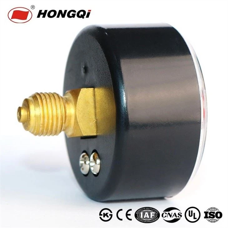 black painted steel Brass Socket pressure gauge