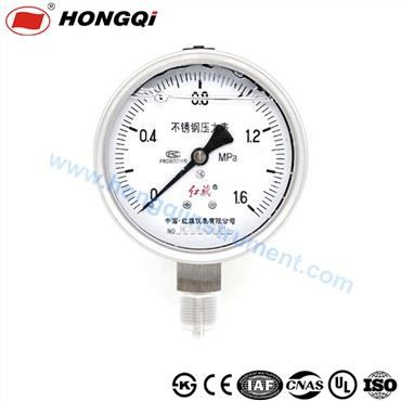 Manómetro de presión de acero inoxidable lleno de líquido