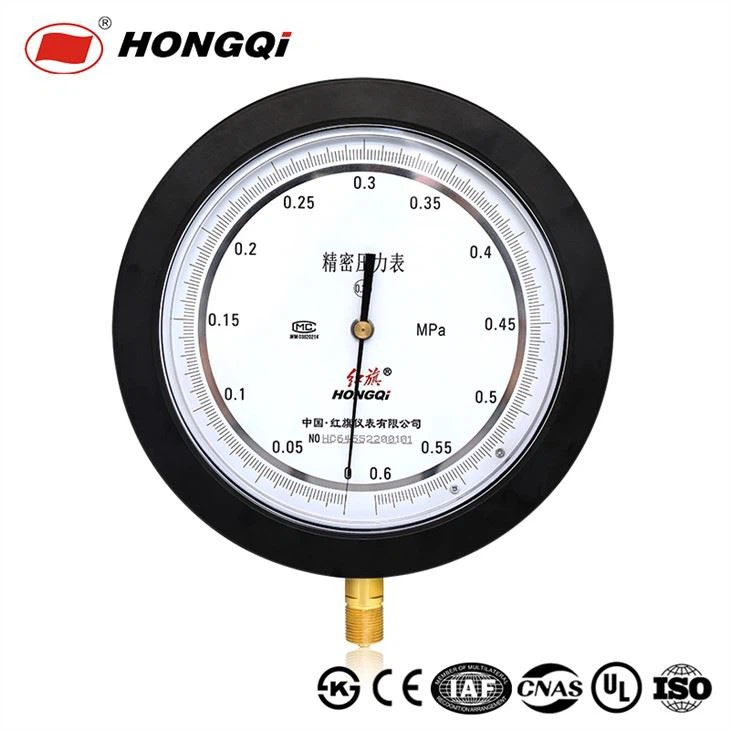 Medidor de presión de alta precisión estándar de montaje inferior / trasero de 150 mm (6 pulgadas) M20 * 1,5, G1 / 2 '', 1/2 '' NPT ± 0,25 / 0,4 / 0,6% de precisión