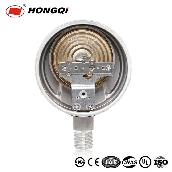 100mm Capsule Pressure Gauge With Radial Direction Connection Accuracy Grade 2.5