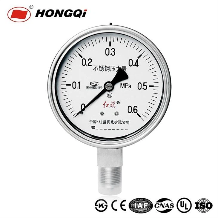 All Stainless Steel Safety Pressure Gauge Manometer