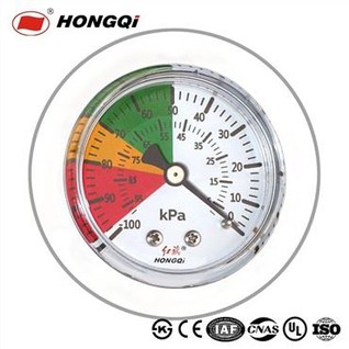 Manómetro de esfera de color de escala doble de 50 mm con borde axial