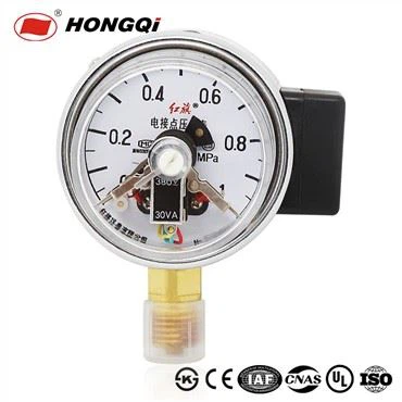 Manómetro de contacto eléctrico de 60 mm con acero inoxidable