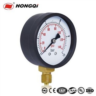 Manómetro de gas ordinario de tubo de cobre con doble escala