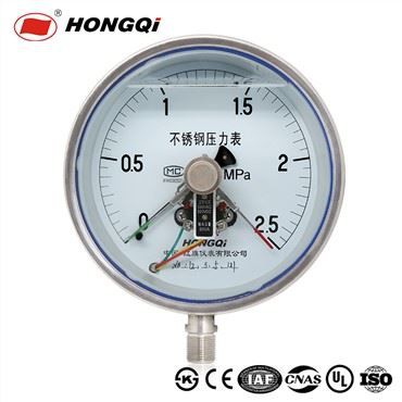 Hongqi todo acero inoxidable foto electricidad contactos dispositivo contacto eléctrico manómetro