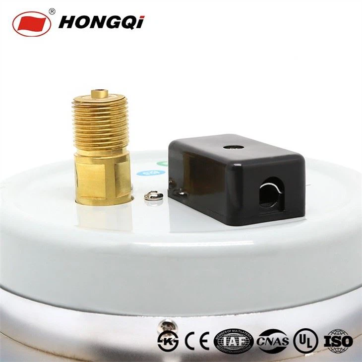 YX-150ZT Axial Electric Contact Temperature Pressure Gauge With Flange